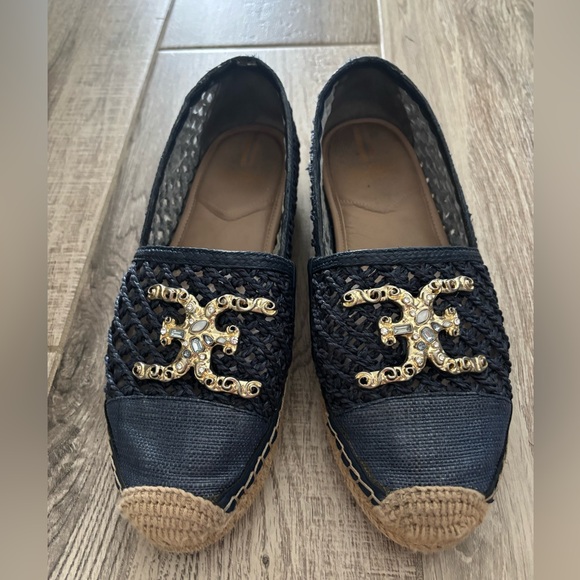 Sam Edelman Blue and Tan Flats with Gold Accents size 8 - Picture 5 of 11